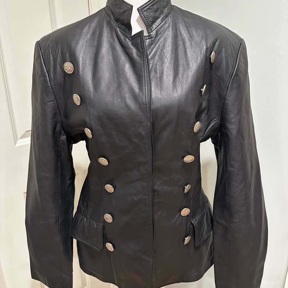 Black Leather Women's Jacket